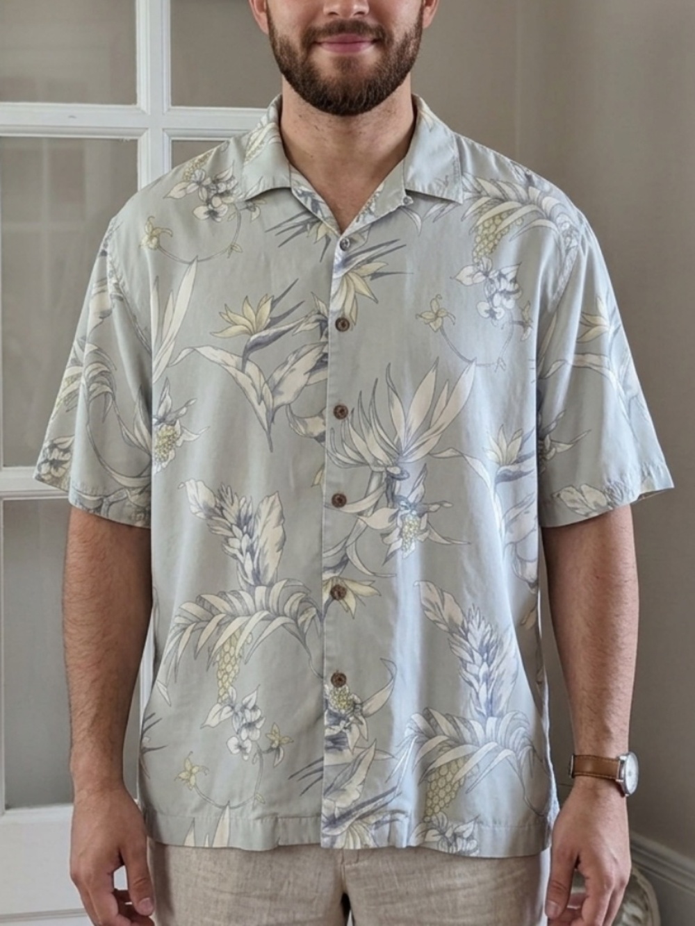 Tommy Bahama Men’s Silk Hawaiian Shirt SZ XL